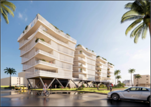 Digital rendering of Ten21 Harbor Affordable Housing Development Project | Courtesy of Applicant’s Preliminary Architectural Renderings (2022)